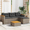 vidaXL - 3-delige - Loungeset - met - kussens - poly - rattan - grijs