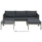 vidaXL - 3-delige - Loungeset - met - kussens - poly - rattan - grijs