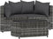 vidaXL - 3-delige - Loungeset - met - kussens - poly - rattan - grijs