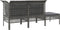 vidaXL - 3-delige - Loungeset - met - kussens - poly - rattan - grijs