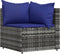 vidaXL - 3-delige - Loungeset - met - kussens - poly - rattan - grijs