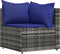 vidaXL - 3-delige - Loungeset - met - kussens - poly - rattan - grijs