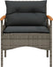 vidaXL - 3-delige - Loungeset - met - kussens - poly - rattan - grijs