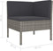 vidaXL - 3-delige - Loungeset - met - kussens - poly - rattan - grijs