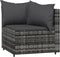 vidaXL - 3-delige - Loungeset - met - kussens - poly - rattan - grijs