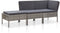 vidaXL - 3-delige - Loungeset - met - kussens - poly - rattan - grijs