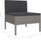 vidaXL - 3-delige - Loungeset - met - kussens - poly - rattan - grijs