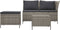 vidaXL - 3-delige - Loungeset - met - kussens - poly - rattan - grijs