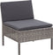 vidaXL - 3-delige - Loungeset - met - kussens - poly - rattan - grijs