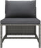 vidaXL - 3-delige - Loungeset - met - kussens - poly - rattan - grijs