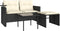vidaXL - 3-delige - Loungeset - met - kussens - poly - rattan - zwart