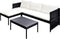 vidaXL - 3-delige - Loungeset - met - kussens - poly - rattan - zwart
