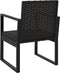 vidaXL - 3-delige - Loungeset - met - kussens - poly - rattan - zwart