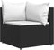 vidaXL - 3-delige - Loungeset - met - kussens - poly - rattan - zwart
