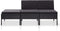 vidaXL - 3-delige - Loungeset - met - kussens - poly - rattan - zwart