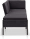 vidaXL - 3-delige - Loungeset - met - kussens - poly - rattan - zwart