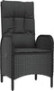 vidaXL - 3-delige - Loungeset - met - kussens - poly - rattan - zwart