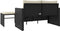 vidaXL - 3-delige - Loungeset - met - kussens - poly - rattan - zwart