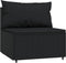 vidaXL - 3-delige - Loungeset - met - kussens - poly - rattan - zwart