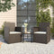vidaXL - 3-delige - Loungeset - met - kussens - poly - rattan - zwart