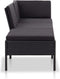 vidaXL - 3-delige - Loungeset - met - kussens - poly - rattan - zwart