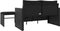 vidaXL - 3-delige - Loungeset - met - kussens - poly - rattan - zwart