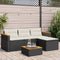 vidaXL - 3-delige - Loungeset - met - kussens - poly - rattan - zwart