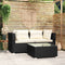 vidaXL - 3-delige - Loungeset - met - kussens - poly - rattan - zwart
