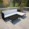 vidaXL - 3-delige - Loungeset - met - kussens - poly - rattan - zwart