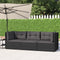 vidaXL - 3-delige - Loungeset - met - kussens - poly - rattan - zwart