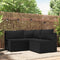vidaXL - 3-delige - Loungeset - met - kussens - poly - rattan - zwart