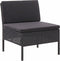vidaXL - 3-delige - Loungeset - met - kussens - poly - rattan - zwart