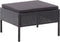 vidaXL - 3-delige - Loungeset - met - kussens - poly - rattan - zwart
