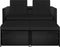 vidaXL - 3-delige - Loungeset - met - kussens - poly - rattan - zwart