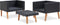 vidaXL - 3-delige - Loungeset - met - kussens - poly - rattan - zwart