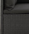 vidaXL - 3-delige - Loungeset - met - kussens - poly - rattan - zwart