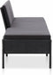 vidaXL - 3-delige - Loungeset - met - kussens - poly - rattan - zwart