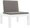 vidaXL - 3-delige - Loungeset - met - kussens - PP - wit