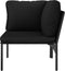 vidaXL - 3-delige - Loungeset - met - kussens - PVC - zwart