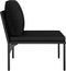 vidaXL - 3-delige - Loungeset - met - kussens - PVC - zwart