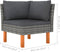 vidaXL - 3-delige - Loungeset - poly - rattan - en - massief - eucalyptushout
