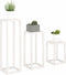 vidaXL - 3-delige - Plantenstandaardset - massief - grenenhout - wit