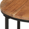 vidaXL - 3-delige - Salontafelset - massief - acaciahout - en - ijzer