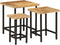 vidaXL - 3-delige - Salontafelset - massief - ruw - mangohout - en - ijzer
