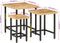 vidaXL - 3-delige - Salontafelset - massief - ruw - mangohout - en - ijzer