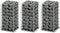 vidaXL - 3-delige - Schanskorfset - 25x25x100 - cm - gegalvaniseerd - draad