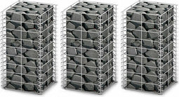 vidaXL - 3-delige - Schanskorfset - 25x25x50 - cm - gegalvaniseerd - draad