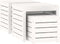 vidaXL - 3-delige - Tuinboxset - massief - grenenhout - wit