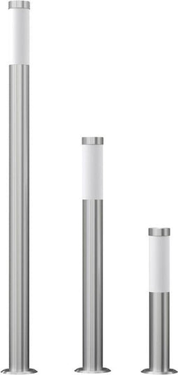vidaXL 3-delige Tuinlampenset waterdicht roestvrij staal