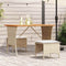 vidaXL - 3-delige - Tuinset - met - kussens - poly - rattan - beige